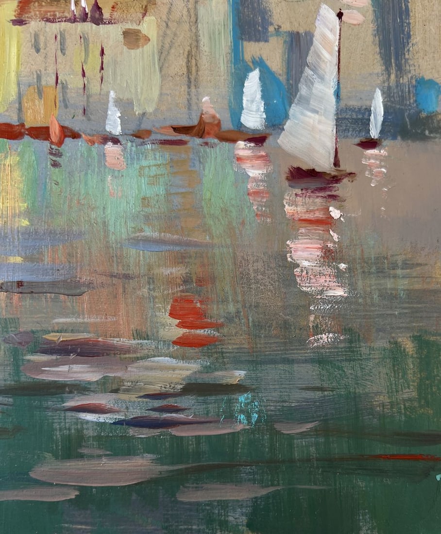 Oil painting Bells over the river Yuriy Suprunchuk - 9