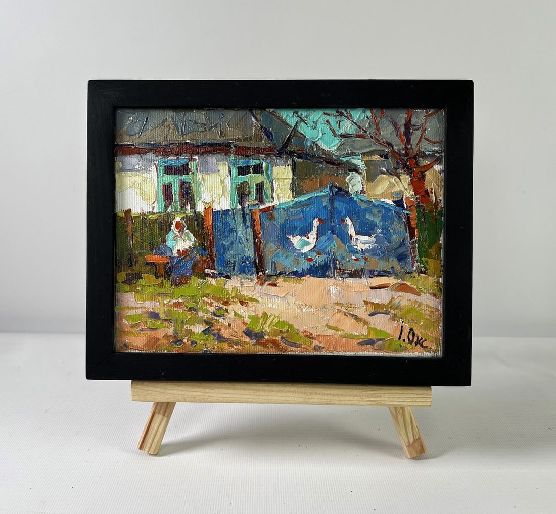 Oil painting Silence of waiting Oksana Kalenyuk: Title: Oil painting Silence of waiting Oksana Kalenyuk Description: NoAAA5265 The oil painting on Canvas titled "Silence of Waiting" is a poignant visual meditation on stillness, solitude, and the qui