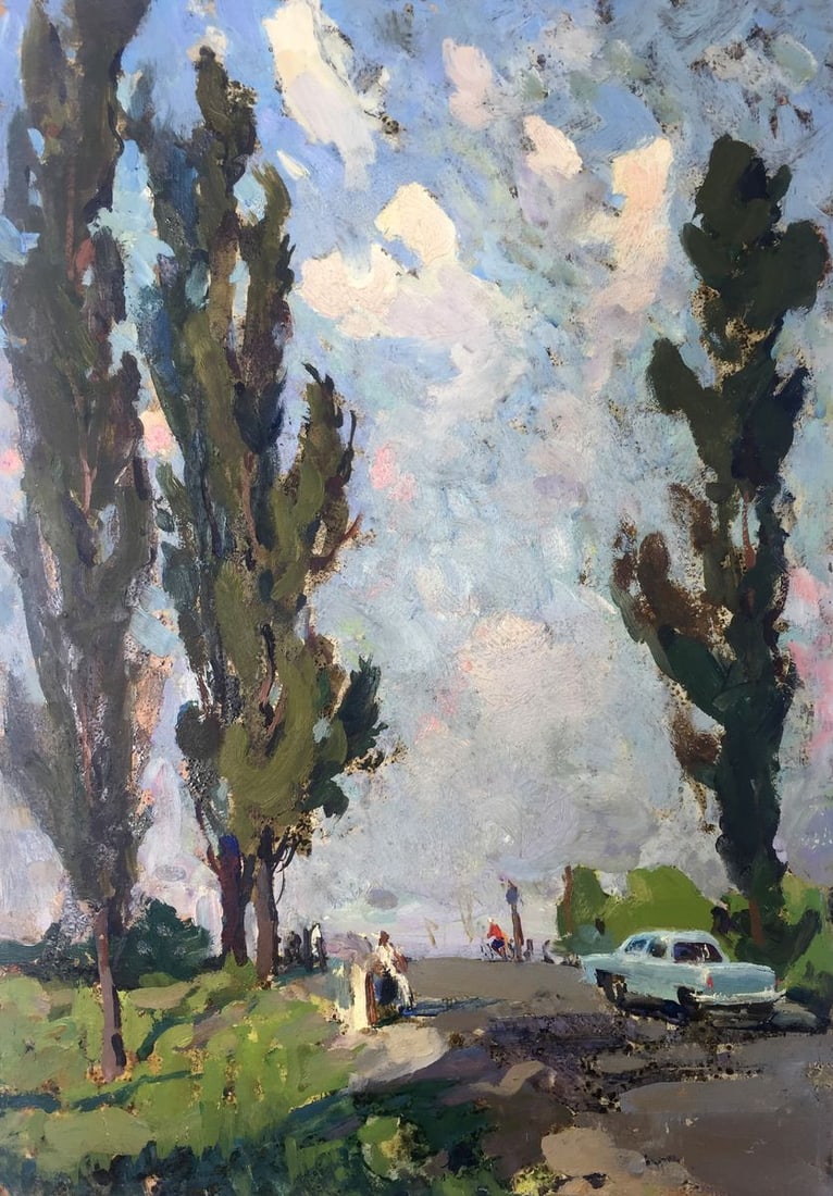 Oil painting Trunk original picture painter: Title: Oil painting Trunk original picture painter Description: NoGS 195 *** ABOUT THIS PAINTING *** * TITLE: "Trunk" * SIZE: 50x35 cm/'19.68x13.77 inches' * MEDIUM: oil, cardboard * HAND PAINTED: Ori