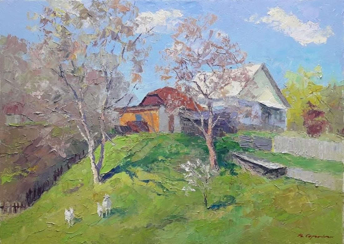 oil painting April day Serdyuk Boris Petrovich: Title: oil painting April day Serdyuk Boris Petrovich Description: NoSERB 743 *** ABOUT THIS PAINTING *** * TITLE: "April day" * ARTISTS: Serdyuk Boris Petrovich * SIZE: 50?70cm/19.68'x 27.55 inches'