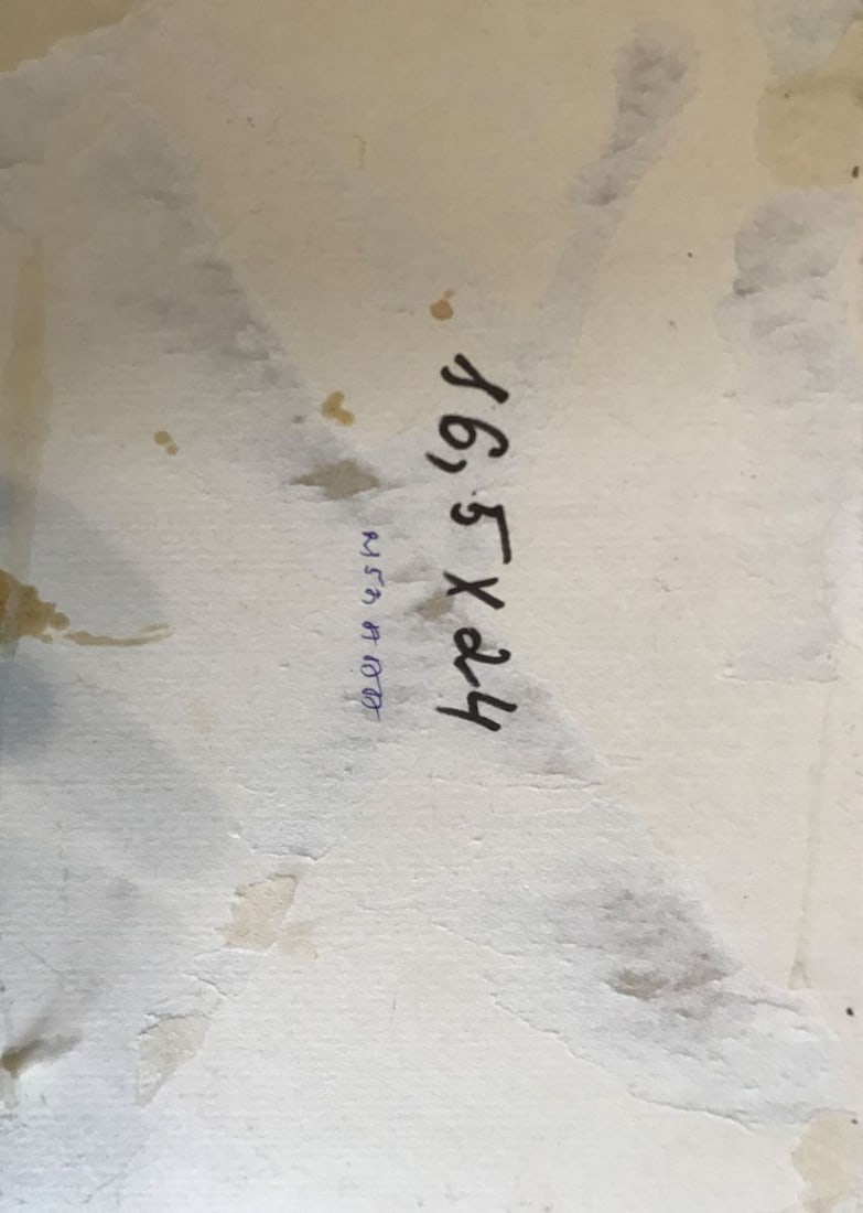 Tempera painting Walk through the city center Unknown artist - 11