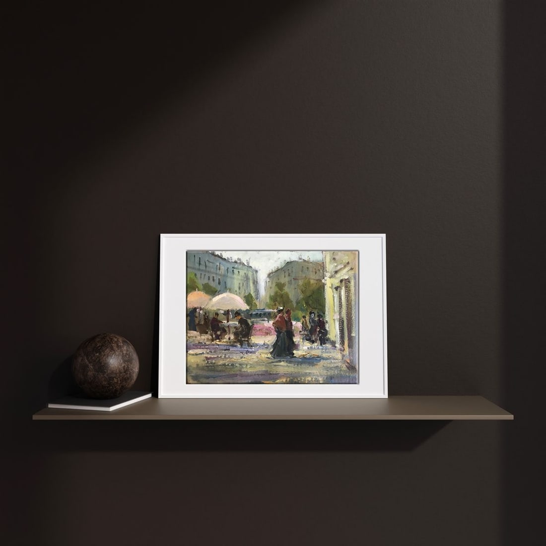 Tempera painting European city Unknown artist - 3