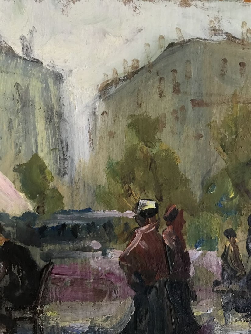 Tempera painting European city Unknown artist - 6