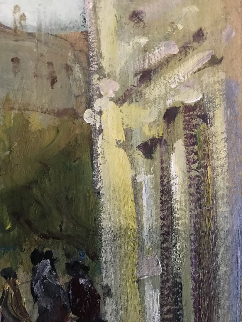 Tempera painting European city Unknown artist - 9