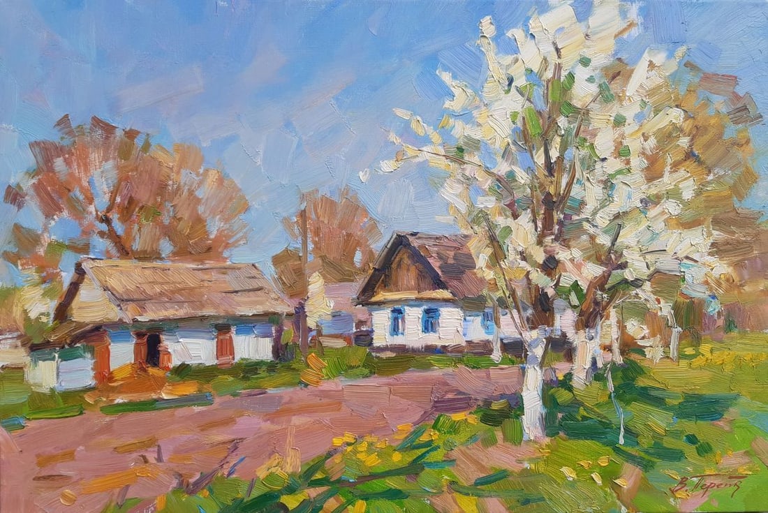 Oli painting April Tepeta Miacheslav: Title: Oli painting April Tepeta Miacheslav Description: NoTep 80 *** ABOUT THIS PAINTING *** * TITLE: "April" * ARTISTS: Tepeta Miacheslav * SIZE: 40?60 cm/15.74x23.62 inches' * MEDIUM: oil, canvas