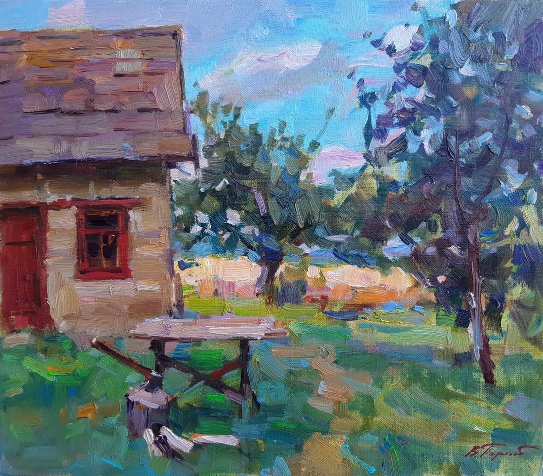 Oli painting Rural motif Tepeta Miacheslav: Title: Oli painting Rural motif Tepeta Miacheslav Description: NoTep 125 *** ABOUT THIS PAINTING *** * TITLE: "Rural motif" * ARTISTS: Tepeta Miacheslav * SIZE: 35?40 cm/'13.77x15.74 inches' *