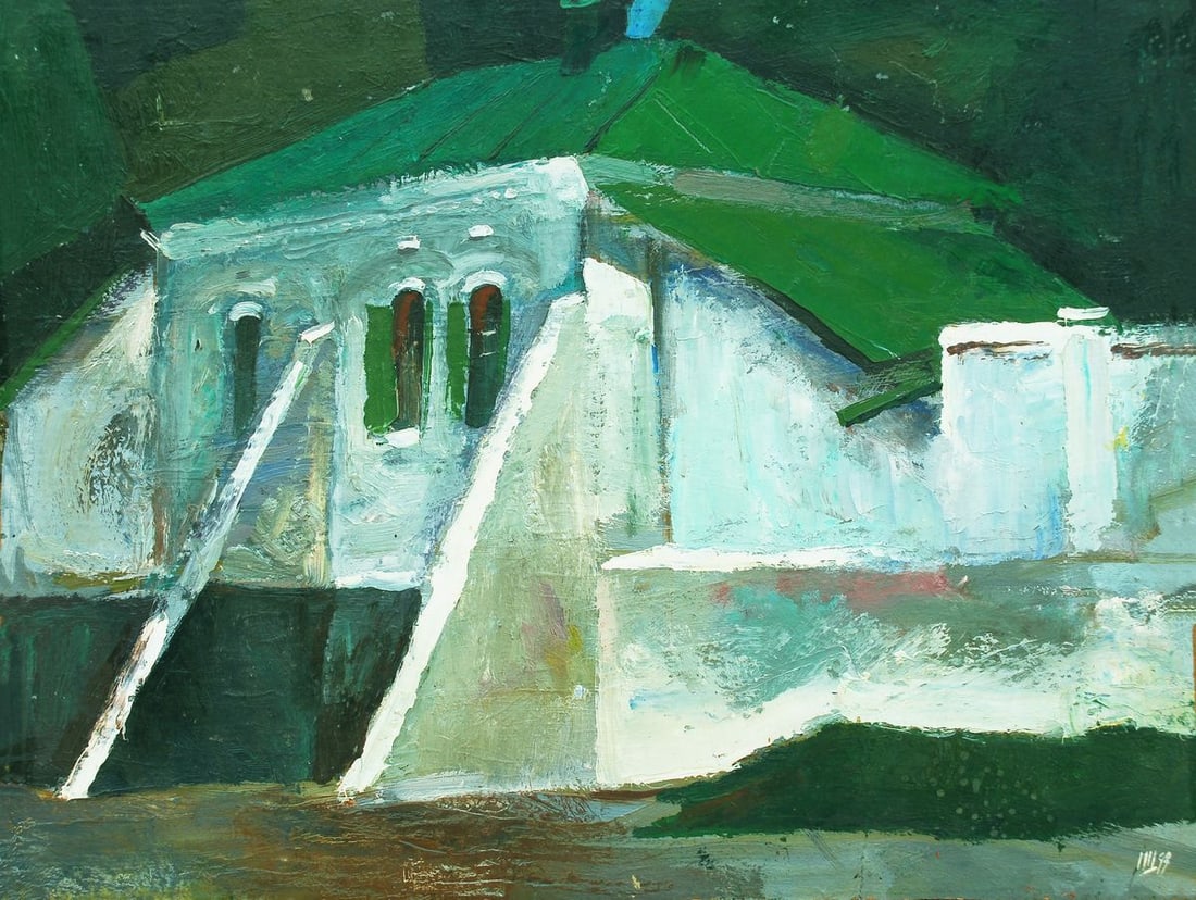 Oil painting Buttress House Egor Ktpatunov: Title: Oil painting Buttress House Egor Ktpatunov Description: NoSvash 22 *** ABOUT THIS PAINTING *** * TITLE: "Buttress House" * ARTISTS: Egor Ktpatunov * SIZE: 30x40 cm/'11.81x15.74 inches' *