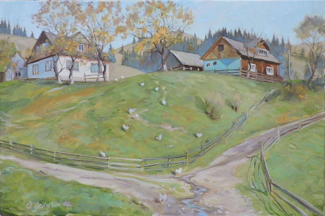 Oil painting Evening walk Procach Olesia: Title: Oil painting Evening walk Procach Olesia Description: Procach 40 *** ABOUT THIS PAINTING *** * TITLE: "Evening walk" * ARTISTS: Procach Olesia * SIZE: 40x60 cm/'15.74x23.62 inches' * MEDIUM: oi