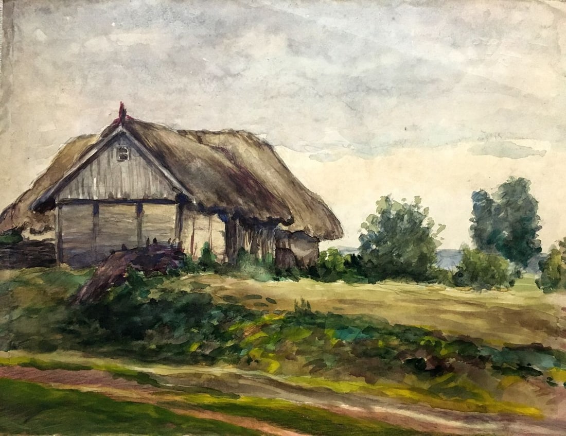 Oil painting House on the outskirts Cherkas A.G.: Title: Oil painting House on the outskirts Cherkas A.G. Description: No708 *** ABOUT THIS PAINTING *** * TITLE: "House on the outskirts" * ARTISTS: Cherkas A.G. * SIZE: 39x51 cm/'15.35x20.07 inches' *