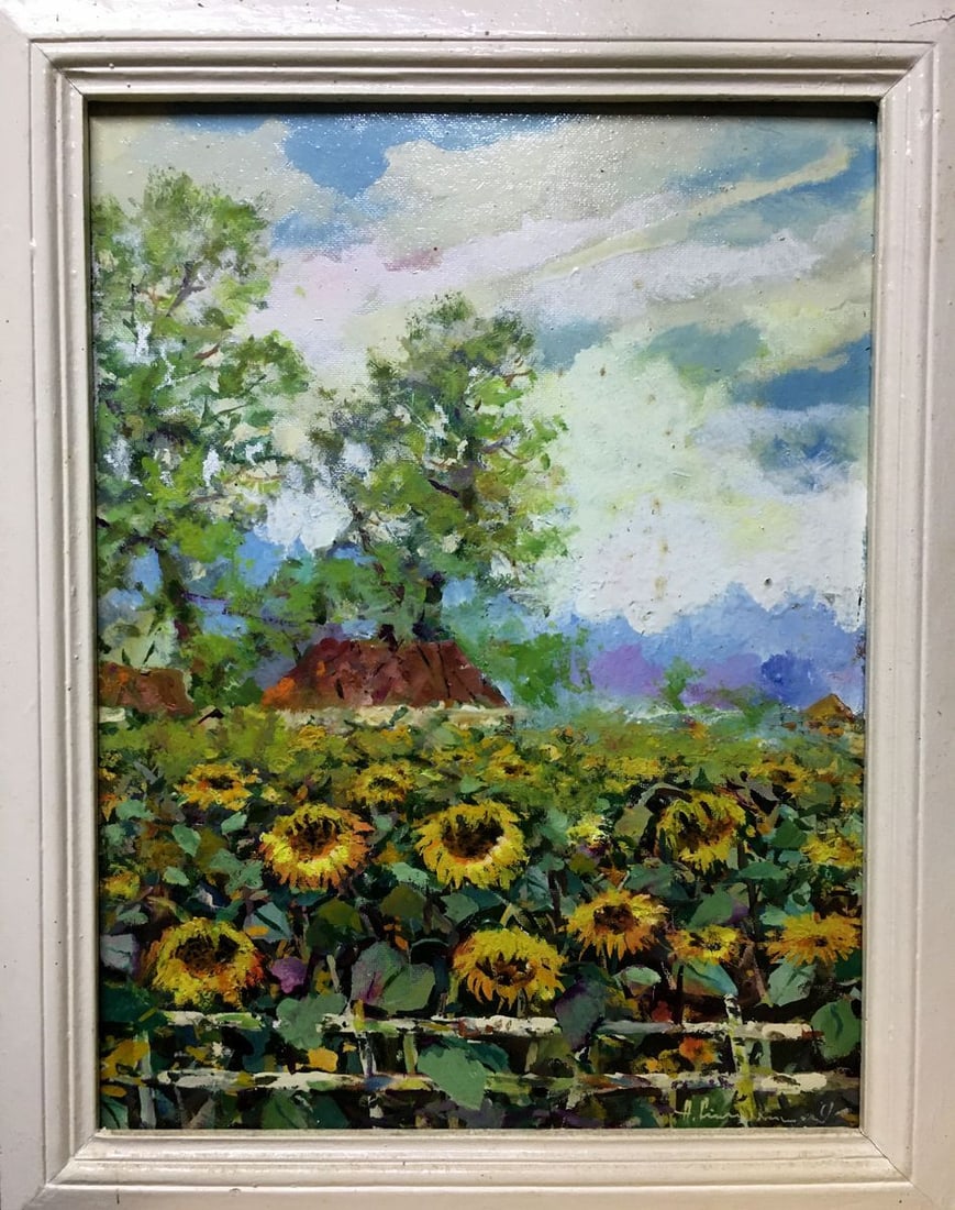 Oil painting Near the house N. Samokhin: Title: Oil painting Near the house N. Samokhin Description: No1091 *** ABOUT THIS PAINTING *** * TITLE: "Near the house" * ARTISTS: N. Samokhin * SIZE: 40x31 cm/'15.74x12.20 inches' * MEDIUM: oil, car