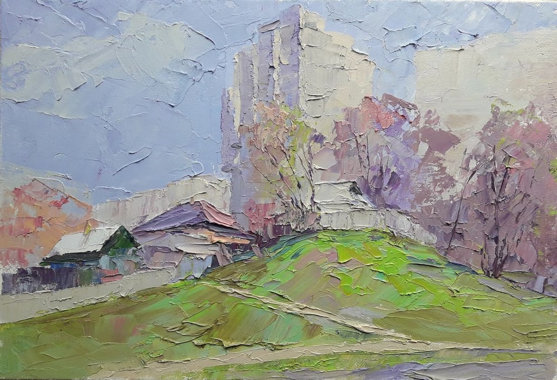 Oil painting Spring on European street Serdyuk Boris Petrovich: Title: Oil painting Spring on European street Serdyuk Boris Petrovich Description: NoSERB 320 * TITLE: "Spring on European street" * ARTISTS: Serdyuk Boris Petrovich * SIZE: 27.5x40 cm/'10.82x15.74 in