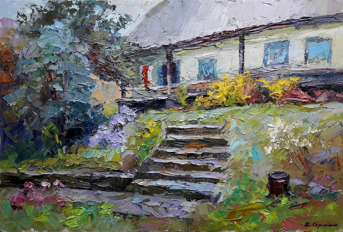 Oil painting In Transcarpathia Serdyuk Boris Petrovich: Title: Oil painting In Transcarpathia Serdyuk Boris Petrovich Description: NoSERB 355 *** ABOUT THIS PAINTING *** * TITLE: "In Transcarpathia" * ARTISTS: Serdyuk Boris Petrovich * SIZE: 40x60 cm/'15.7