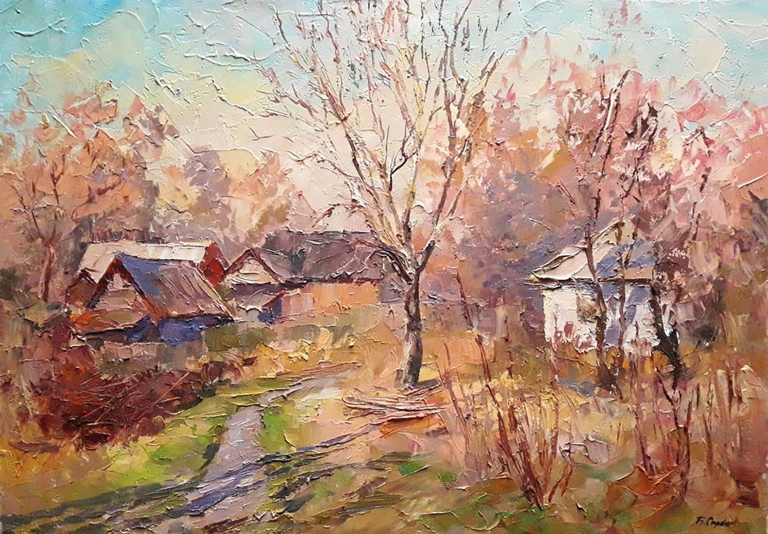 Oil painting Quiet lane Serdyuk Boris Petrovich: Title: Oil painting Quiet lane Serdyuk Boris Petrovich Description: NoSERB 823 *** ABOUT THIS PAINTING *** * TITLE: "Quiet lane" * ARTISTS: Serdyuk Boris Petrovich * SIZE: 42x60 cm/'16.53x23.62 inches