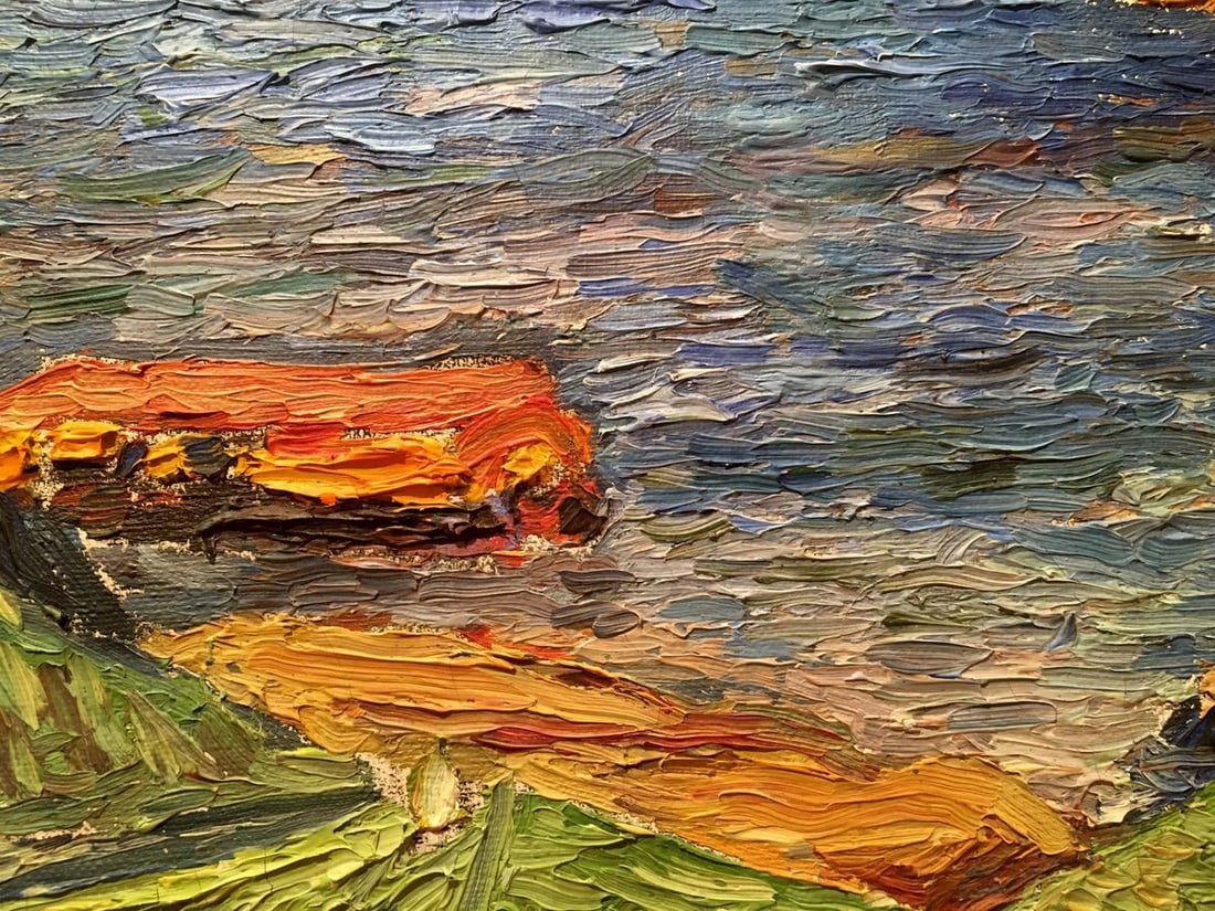 Oil painting City landscape Burlyuk D. D. - 10