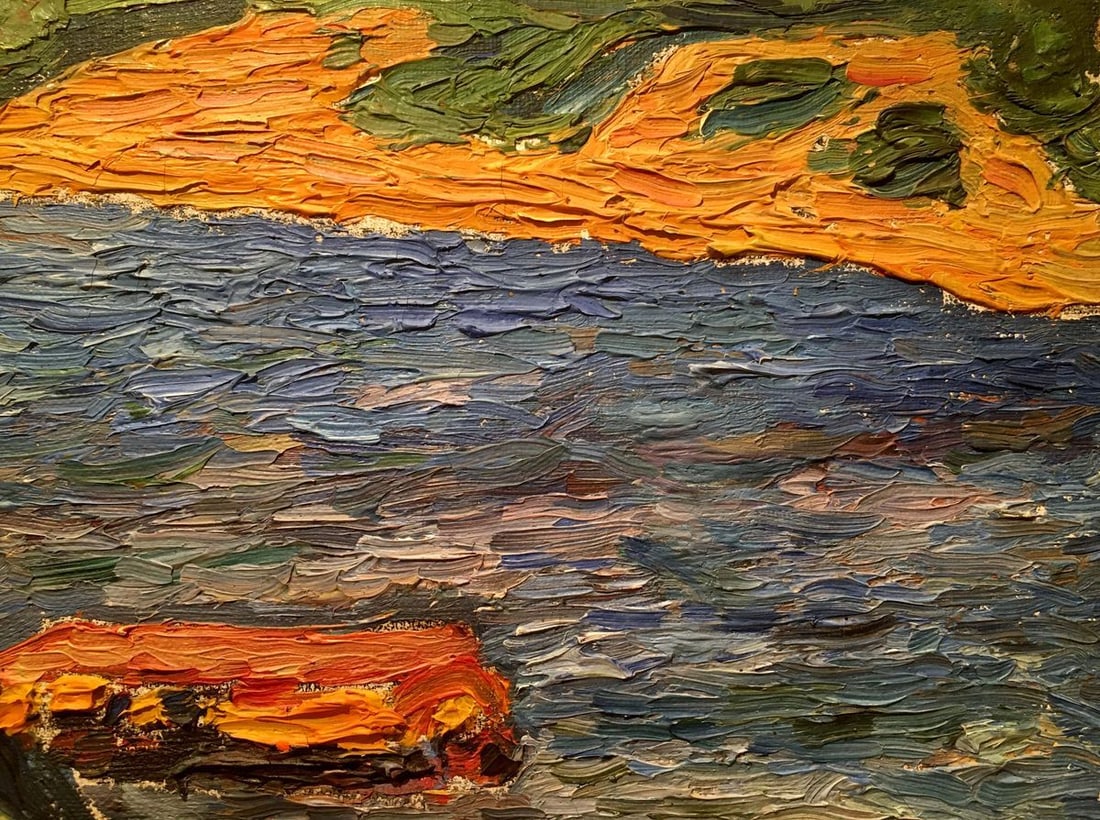 Oil painting City landscape Burlyuk D. D. - 11