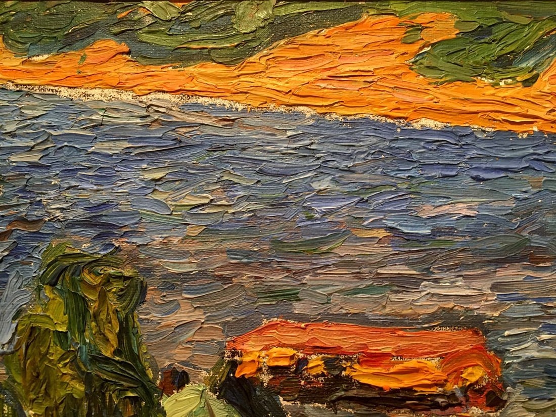 Oil painting City landscape Burlyuk D. D. - 12