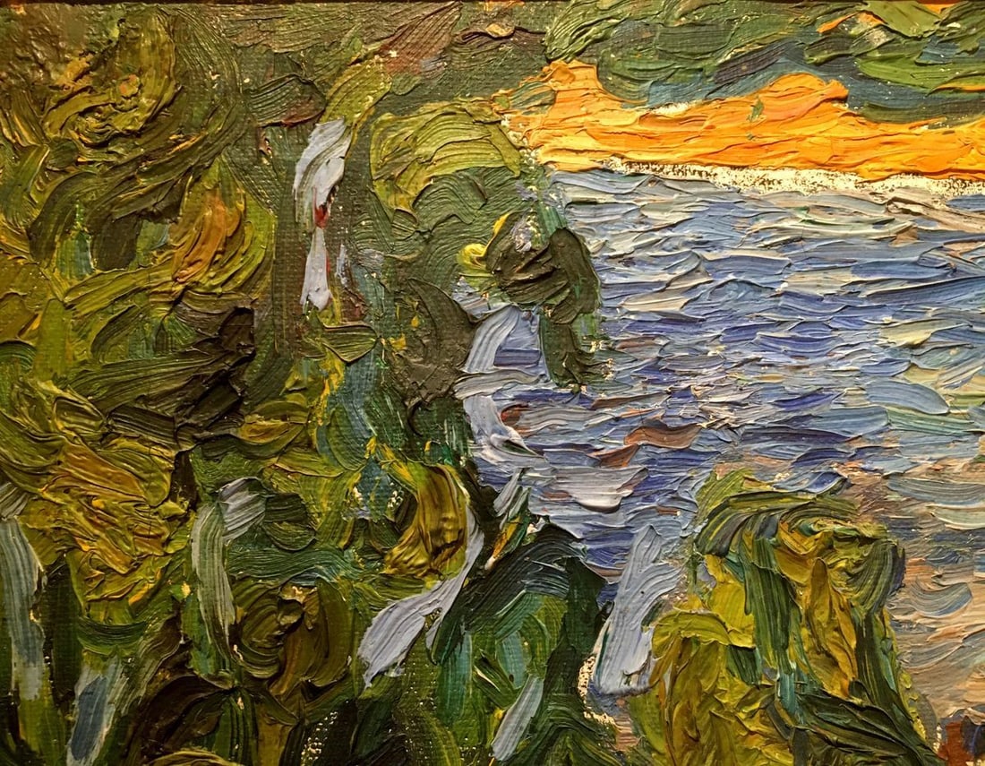 Oil painting City landscape Burlyuk D. D. - 13