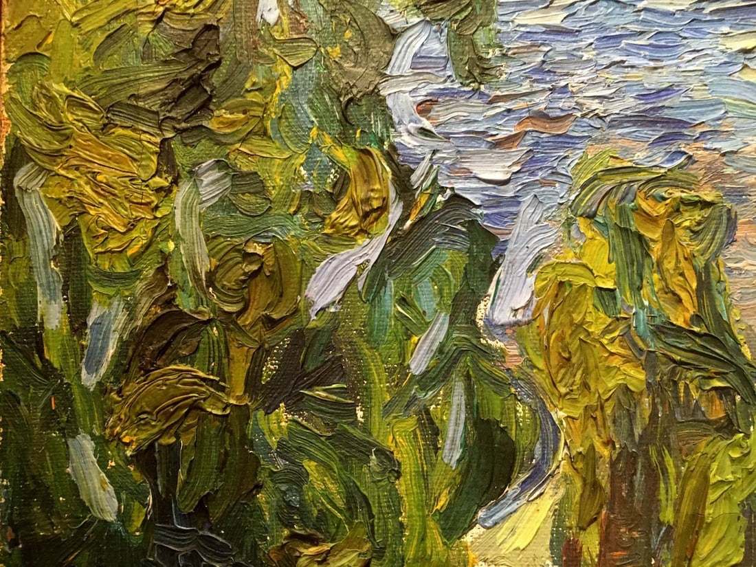 Oil painting City landscape Burlyuk D. D. - 14