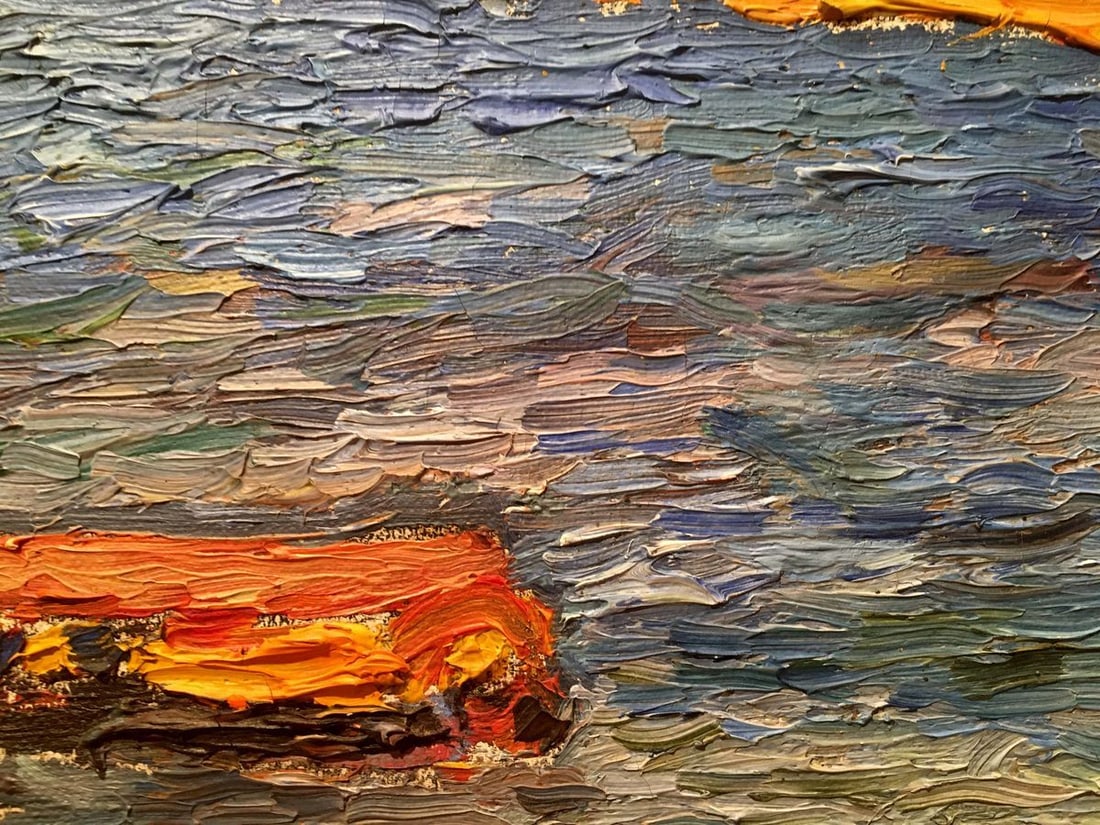 Oil painting City landscape Burlyuk D. D. - 16