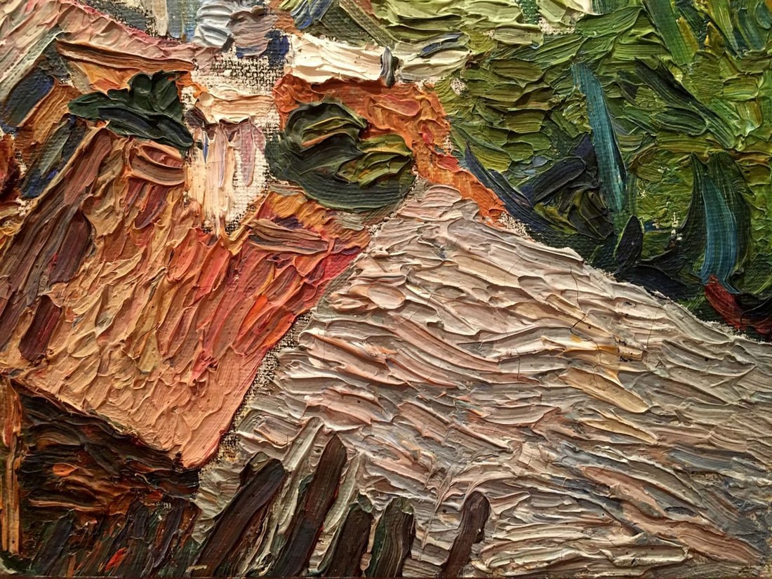 Oil painting City landscape Burlyuk D. D. - 4