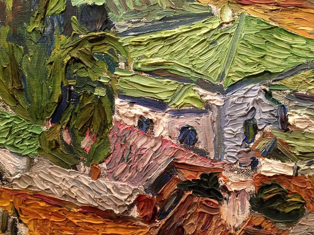 Oil painting City landscape Burlyuk D. D. - 6