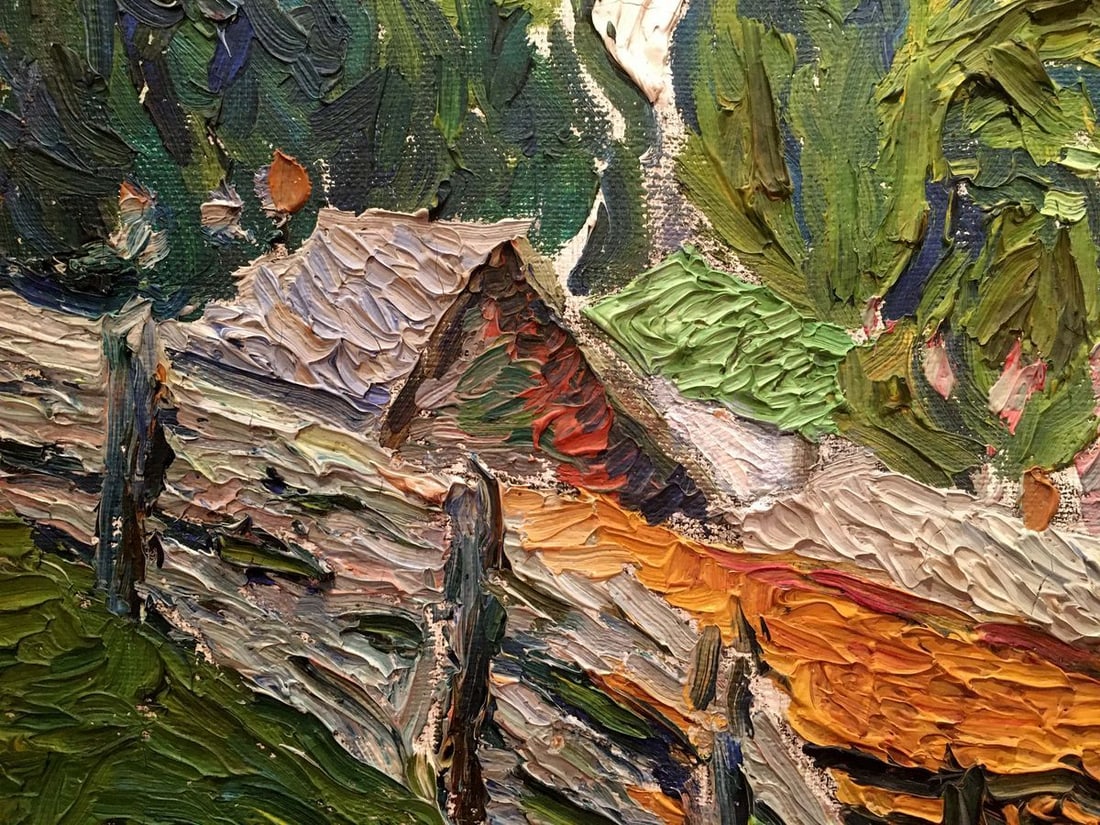 Oil painting City landscape Burlyuk D. D. - 7