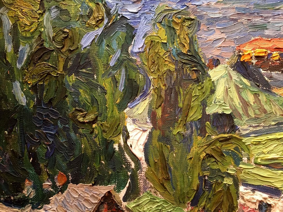 Oil painting City landscape Burlyuk D. D. - 8