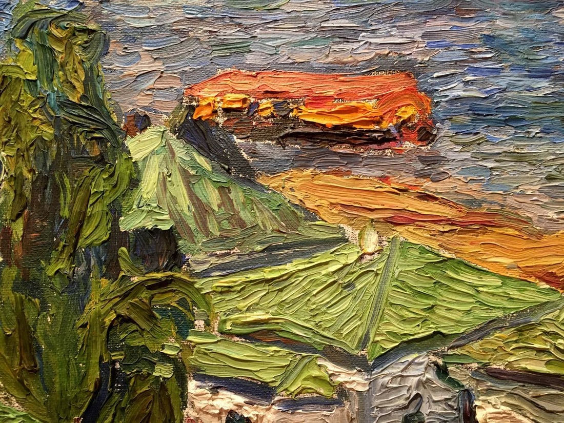 Oil painting City landscape Burlyuk D. D. - 9