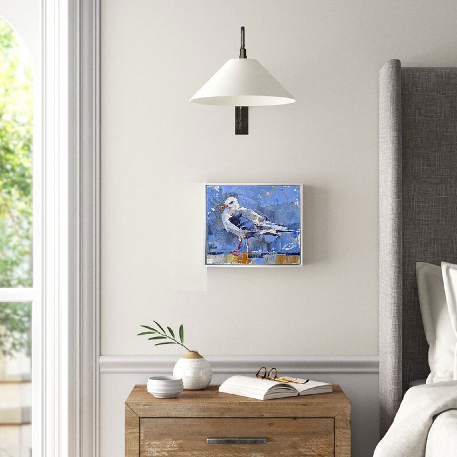 Oil painting Bird on a walk Volodymyr Gluhomanyuk - 2