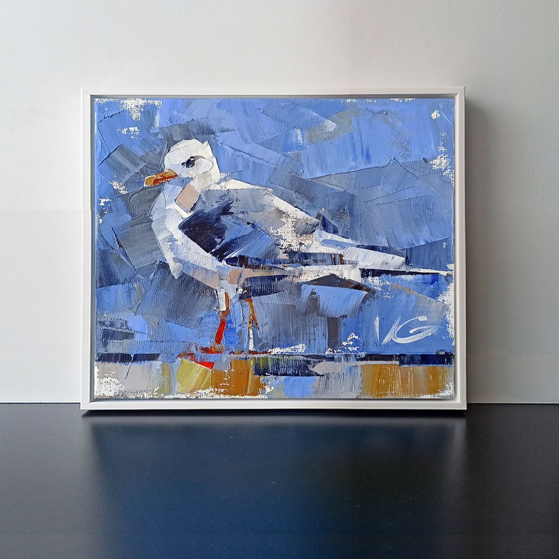 Oil painting Bird on a walk Volodymyr Gluhomanyuk - 3