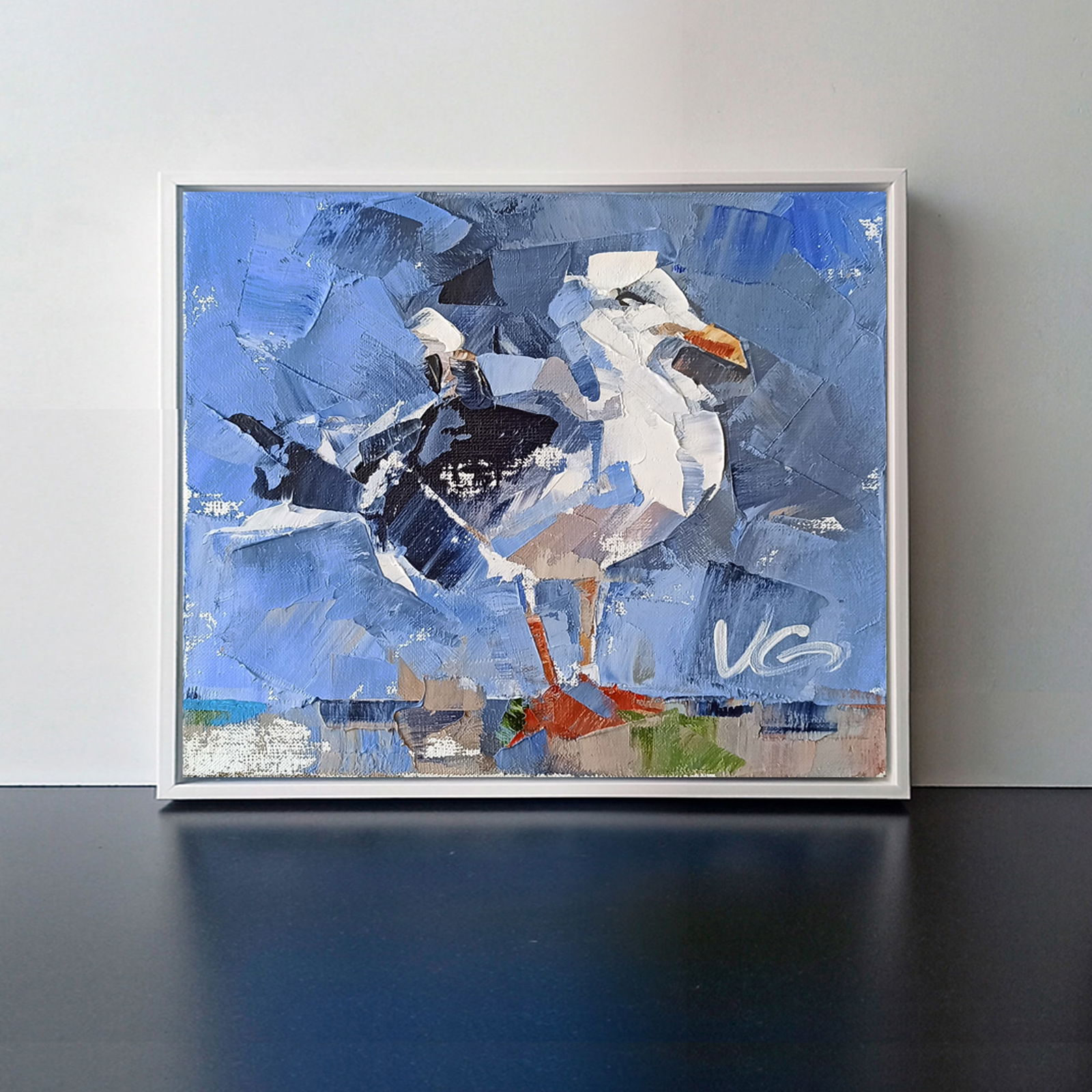 Oil painting Lonely bird Volodymyr Gluhomanyuk - 2