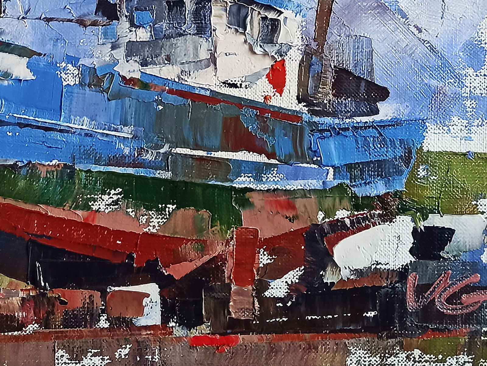 Oil painting A ship at sea Volodymyr Gluhomanyuk - 7