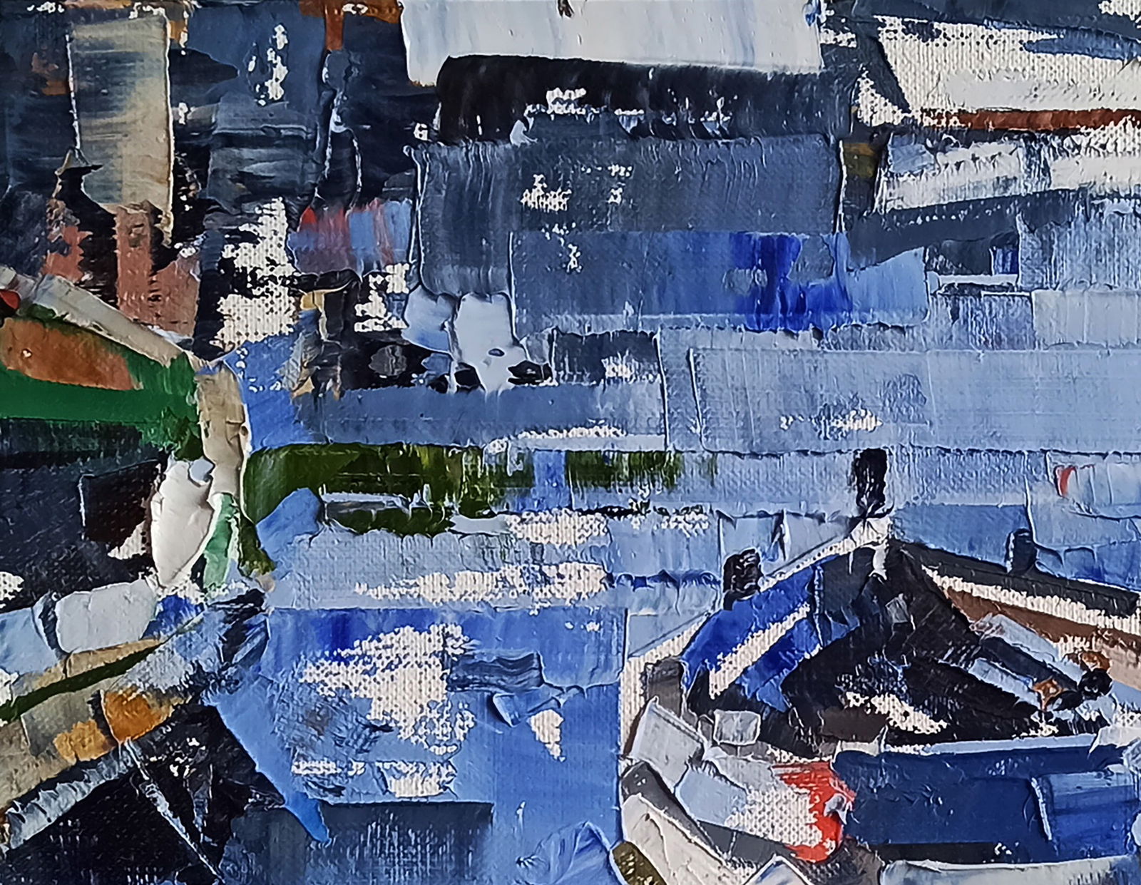 Oil painting Moored boat Volodymyr Gluhomanyuk - 4