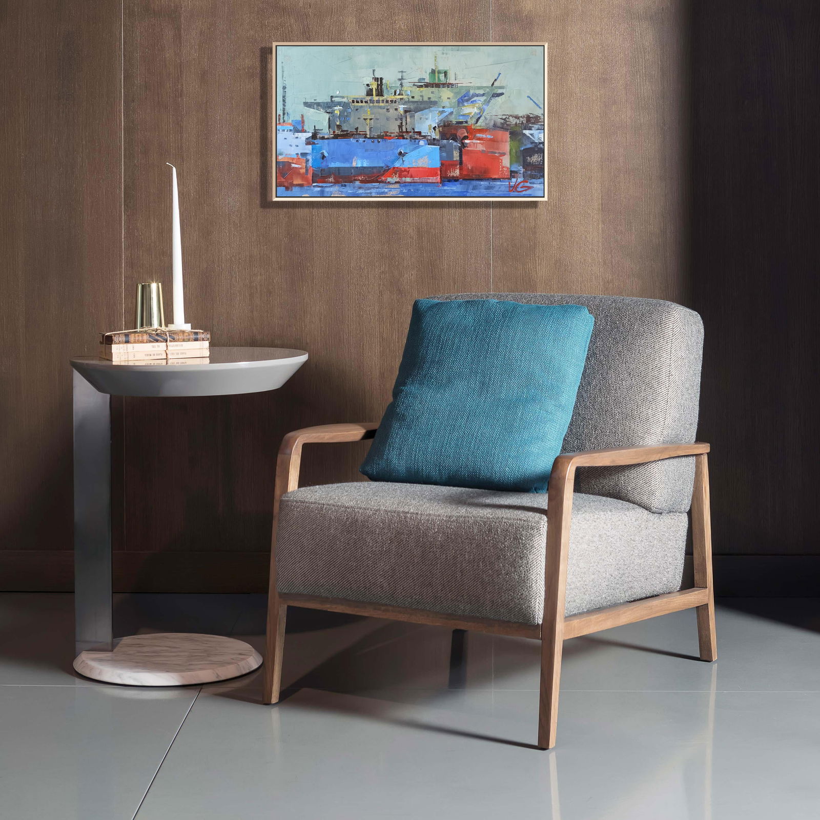 Oil painting Big ships Volodymyr Gluhomanyuk - 3