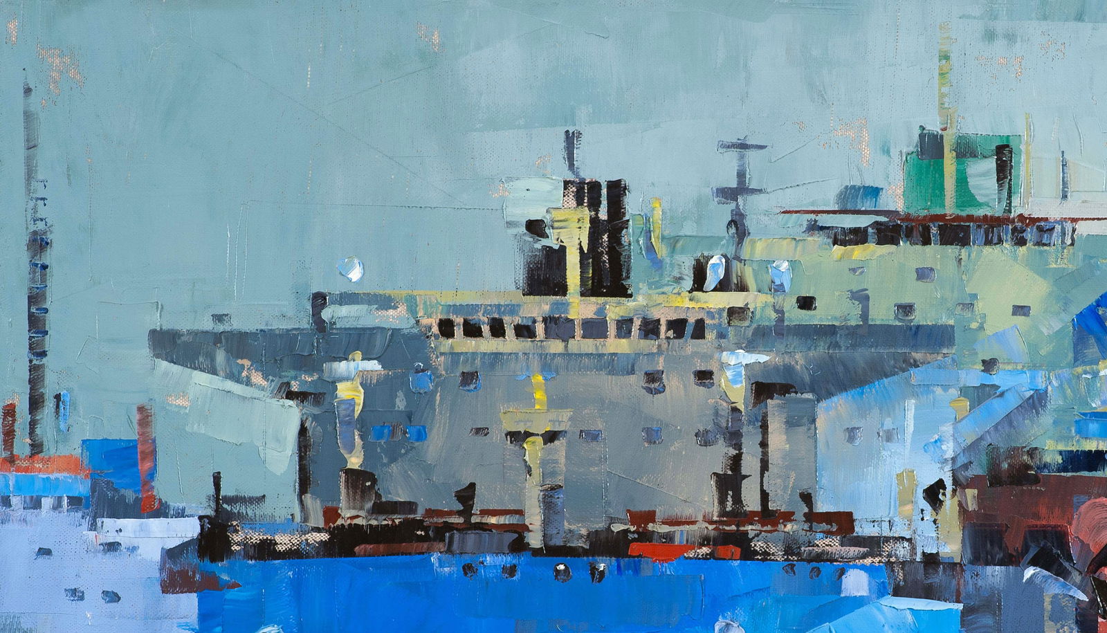 Oil painting Big ships Volodymyr Gluhomanyuk - 4