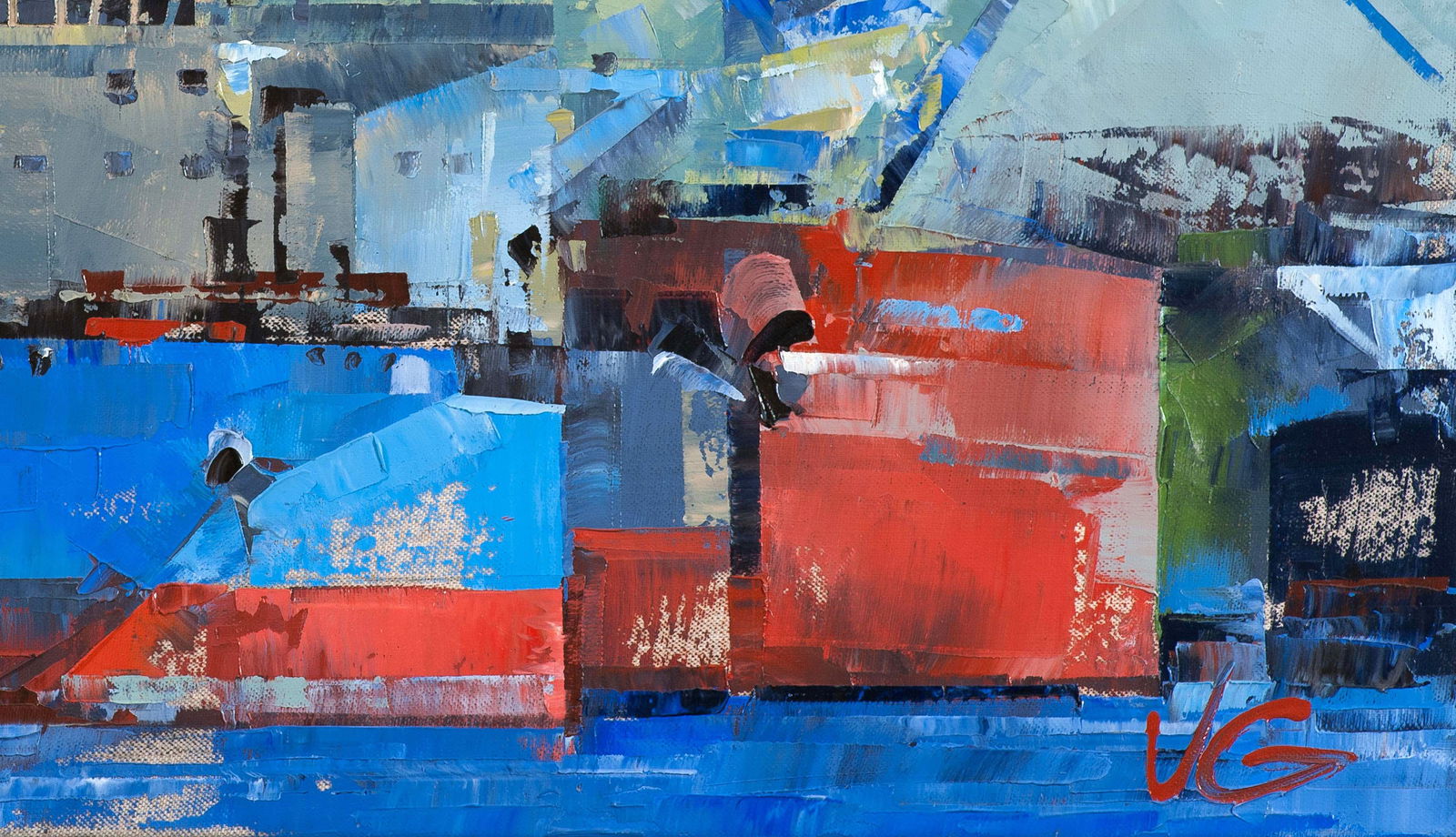 Oil painting Big ships Volodymyr Gluhomanyuk - 7