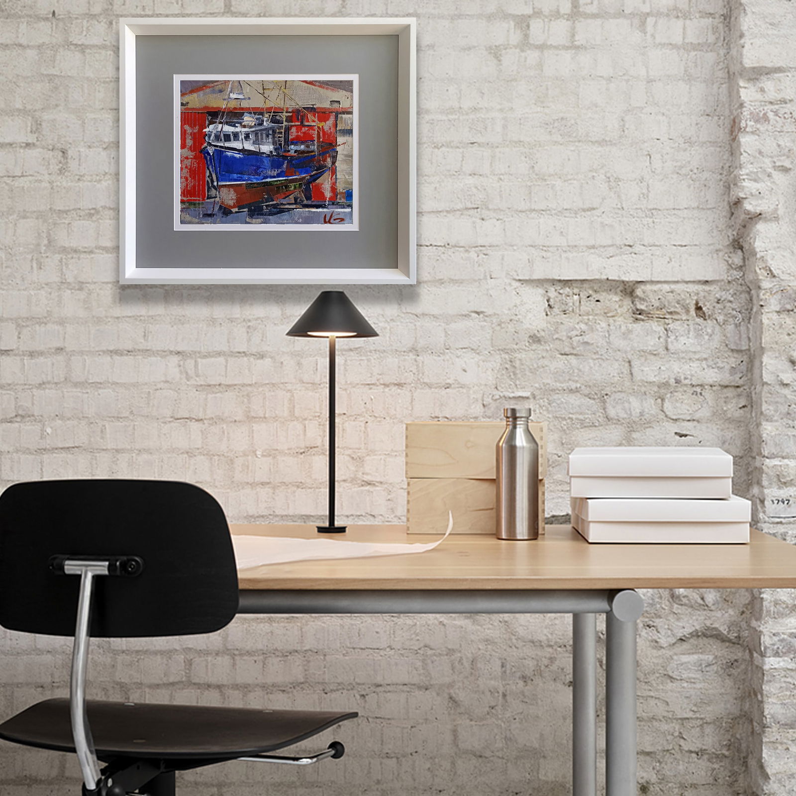 Oil painting The ship is under repair Volodymyr Gluhomanyuk - 4