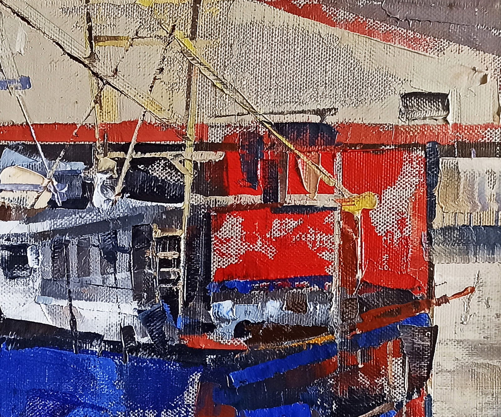 Oil painting The ship is under repair Volodymyr Gluhomanyuk - 6