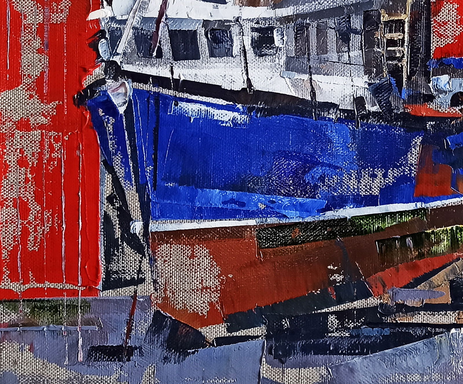 Oil painting The ship is under repair Volodymyr Gluhomanyuk - 7