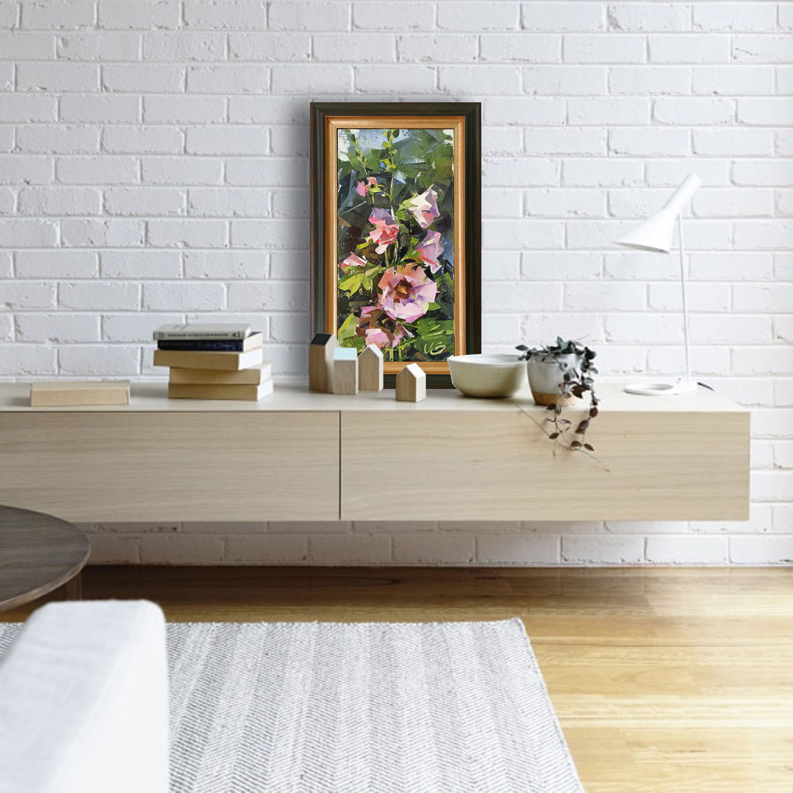 Oil painting Pink flowers Volodymyr Gluhomanyuk - 3