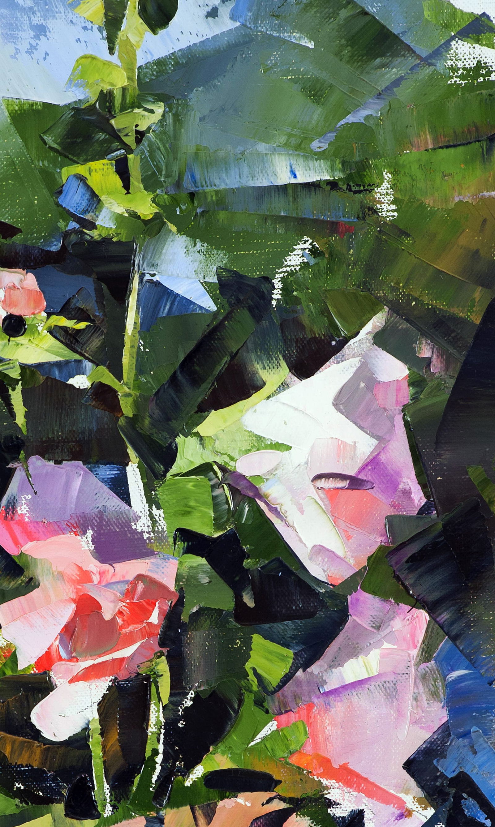 Oil painting Pink flowers Volodymyr Gluhomanyuk - 5