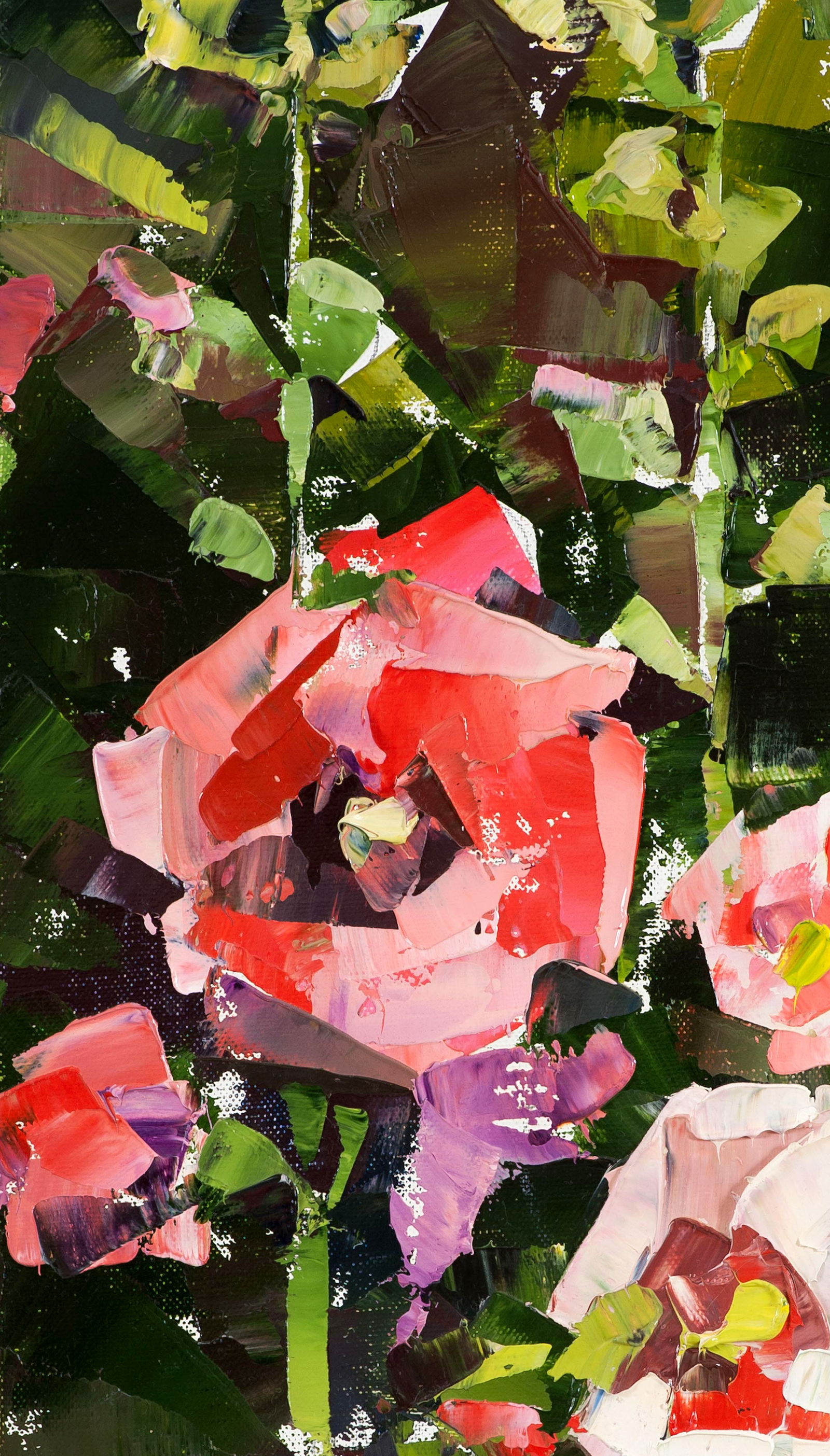 Oil painting Red flowers Volodymyr Gluhomanyuk - 4