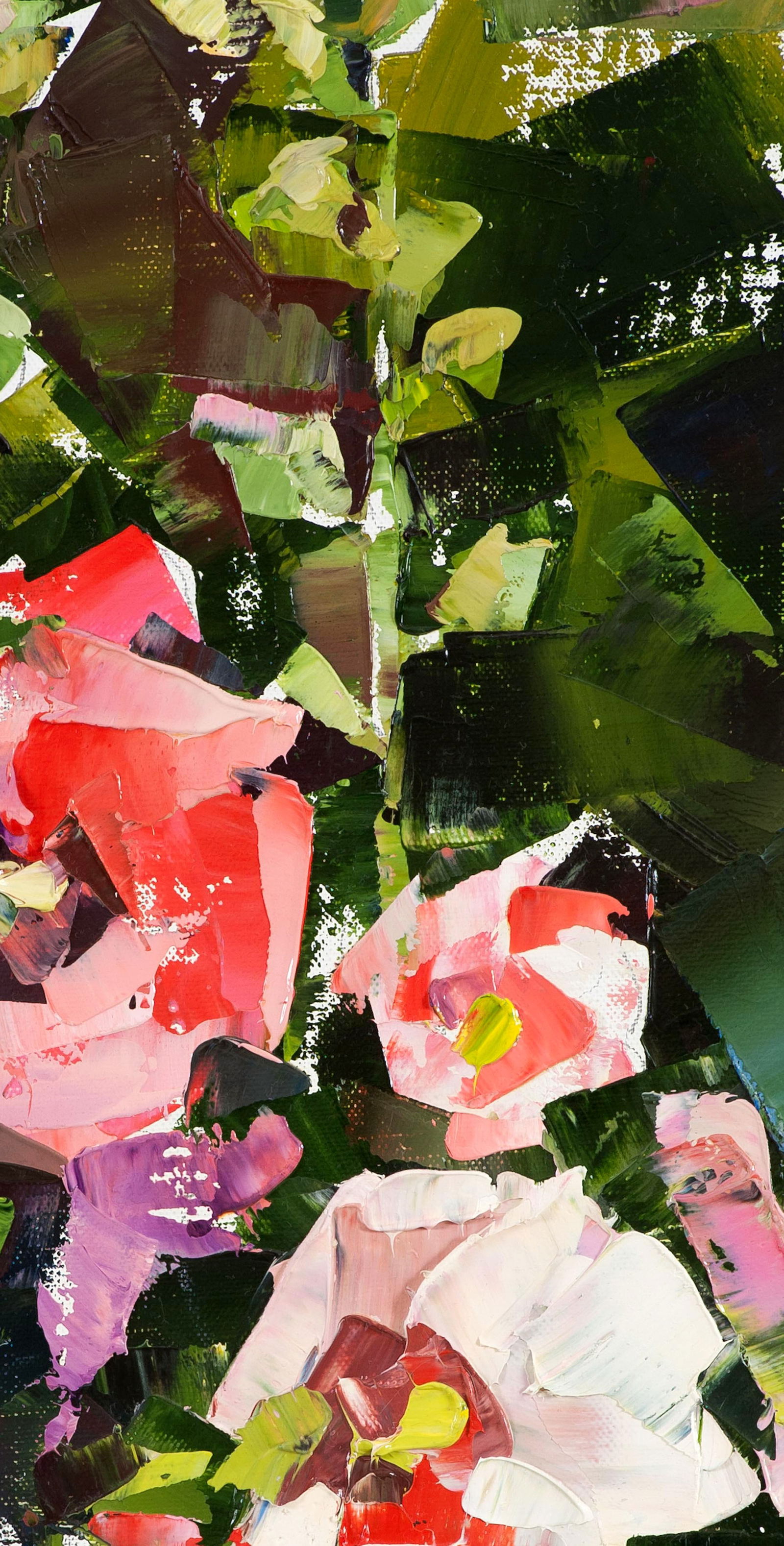 Oil painting Red flowers Volodymyr Gluhomanyuk - 5