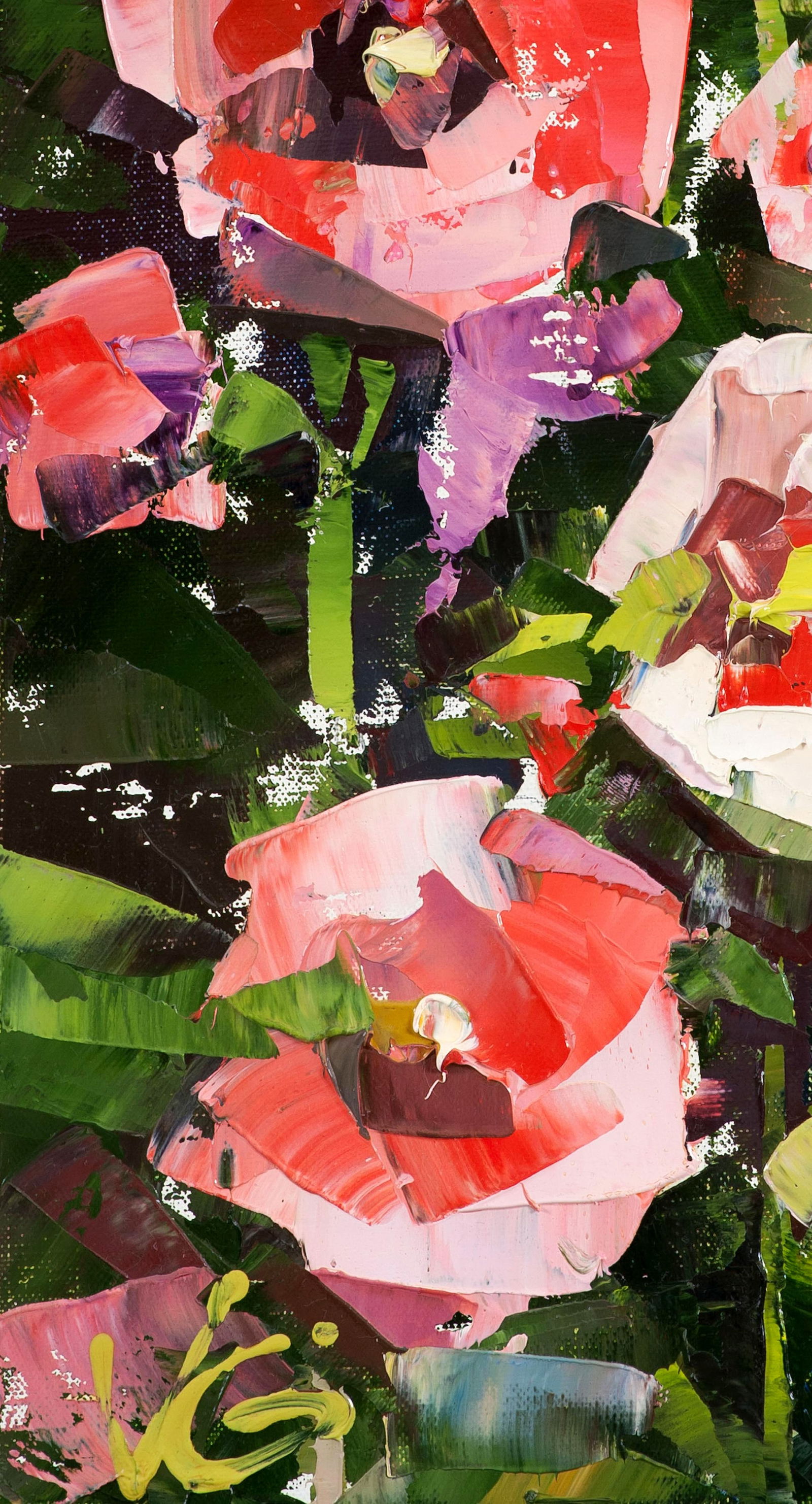 Oil painting Red flowers Volodymyr Gluhomanyuk - 6