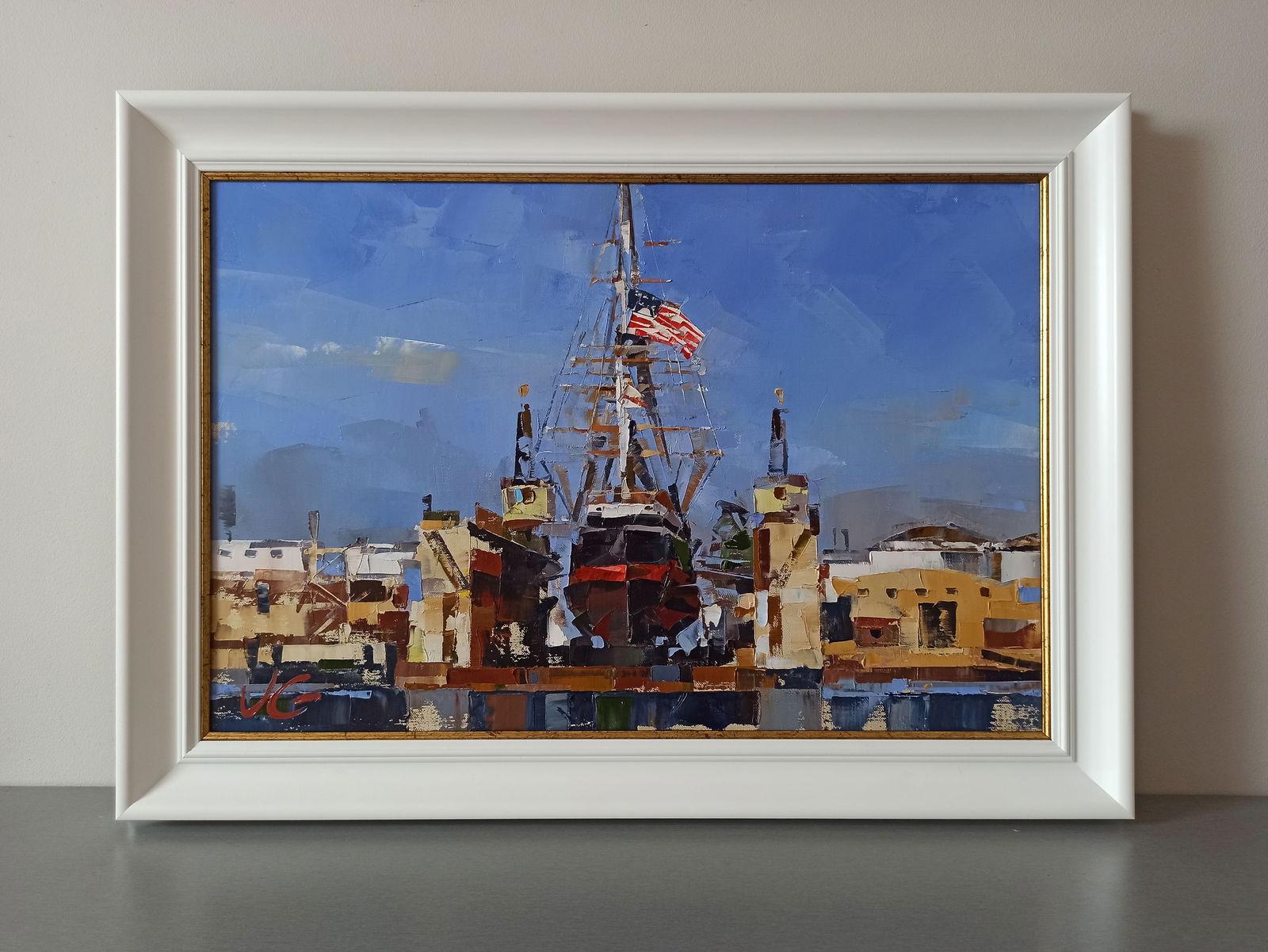 Oil painting Sailboat Star of India Volodymyr Gluhomanyuk - 2