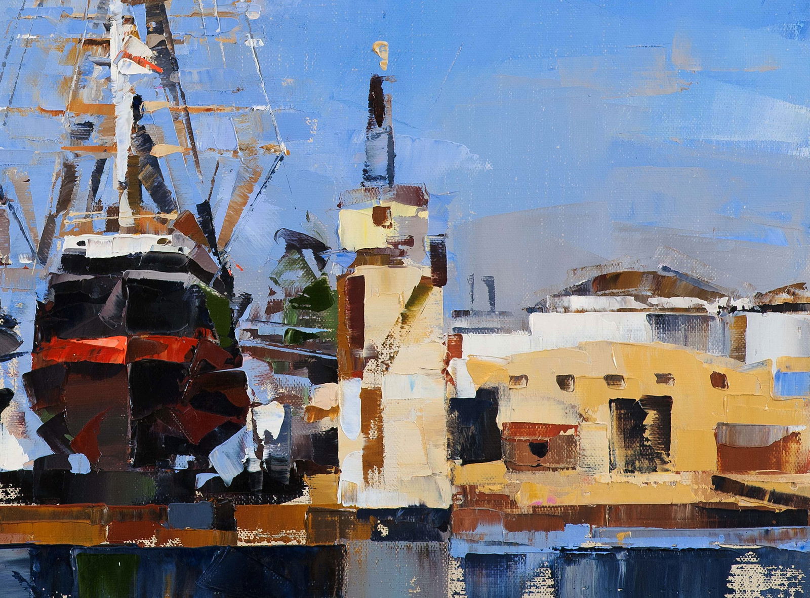 Oil painting Sailboat Star of India Volodymyr Gluhomanyuk - 7