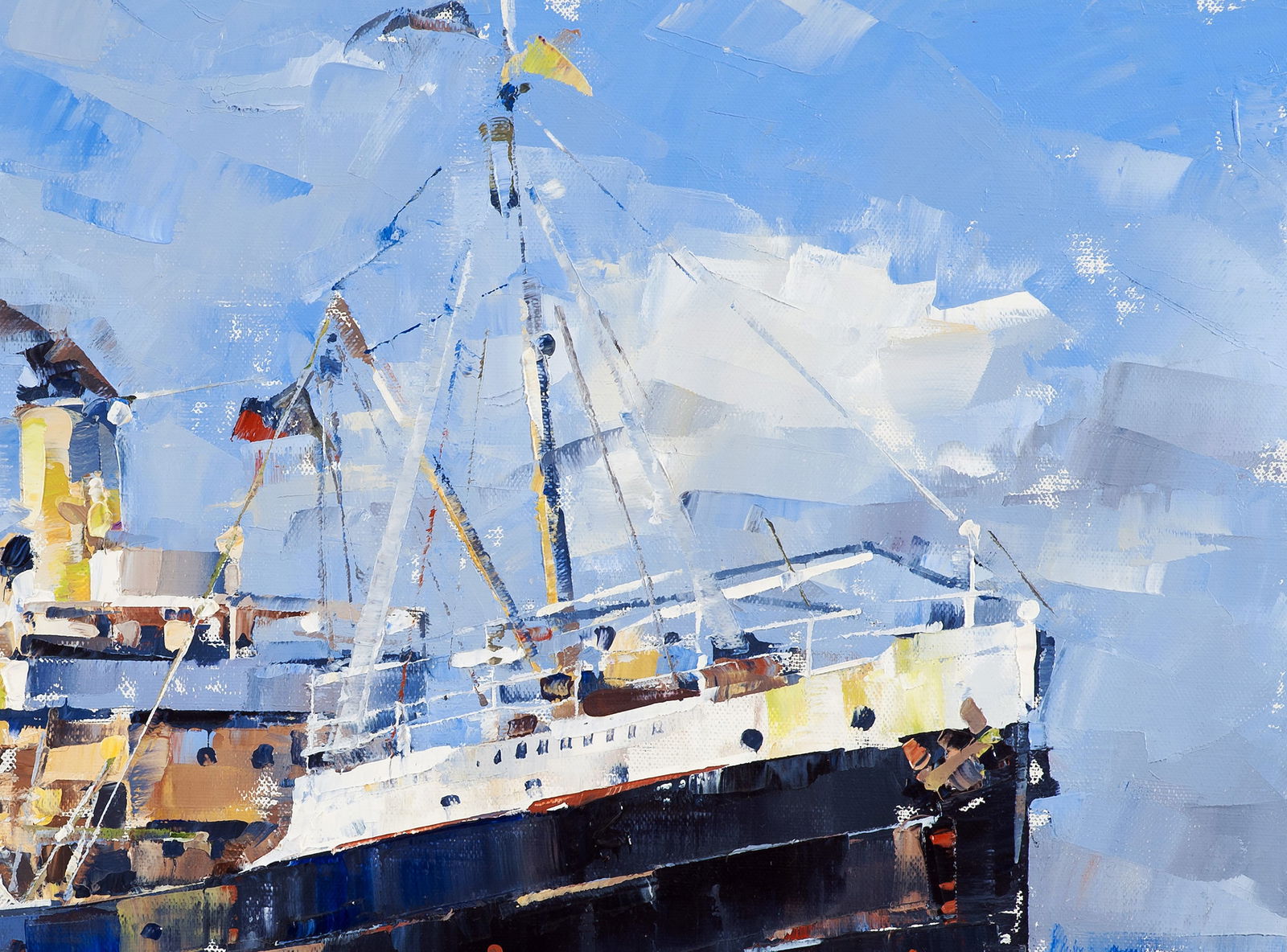 Oil painting Steamship John Oxley Volodymyr Gluhomanyuk - 6