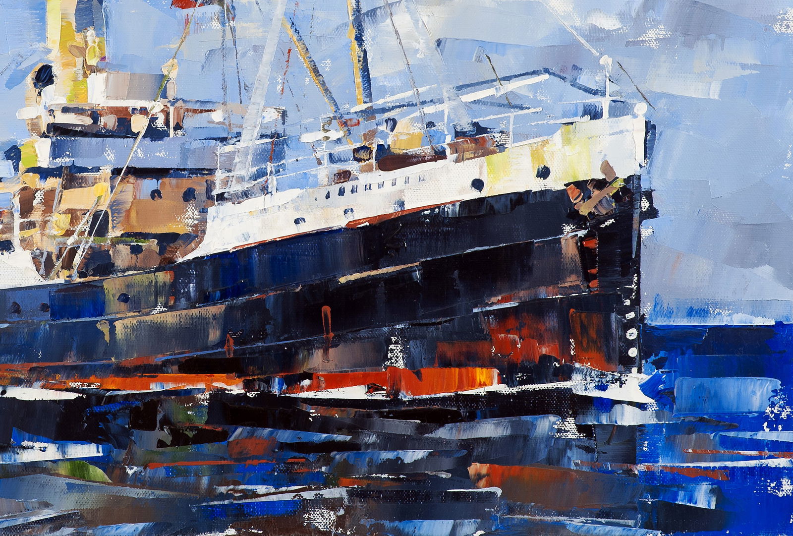 Oil painting Steamship John Oxley Volodymyr Gluhomanyuk - 8