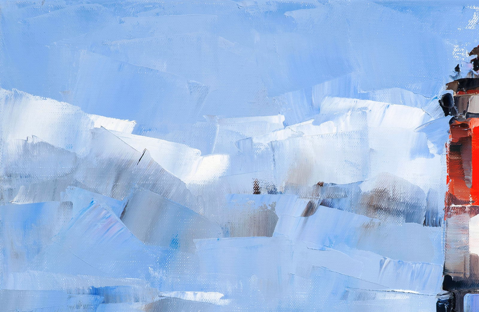 Oil painting Lighthouse Pierres Noires Volodymyr Gluhomanyuk - 4