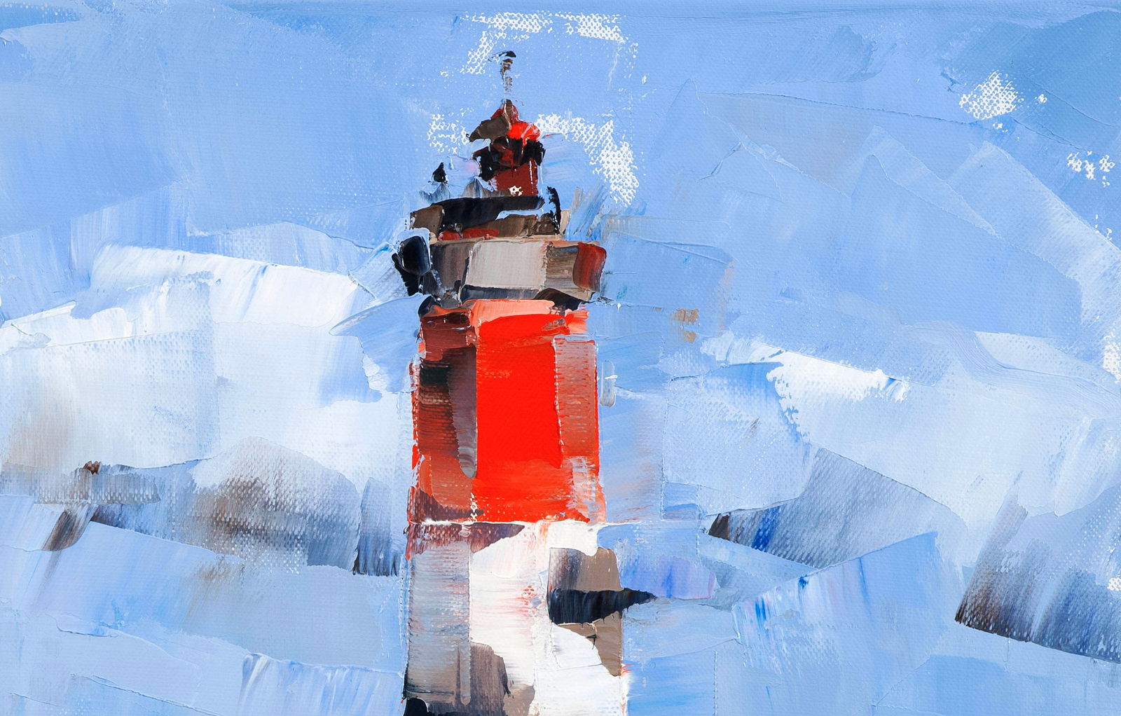 Oil painting Lighthouse Pierres Noires Volodymyr Gluhomanyuk - 5